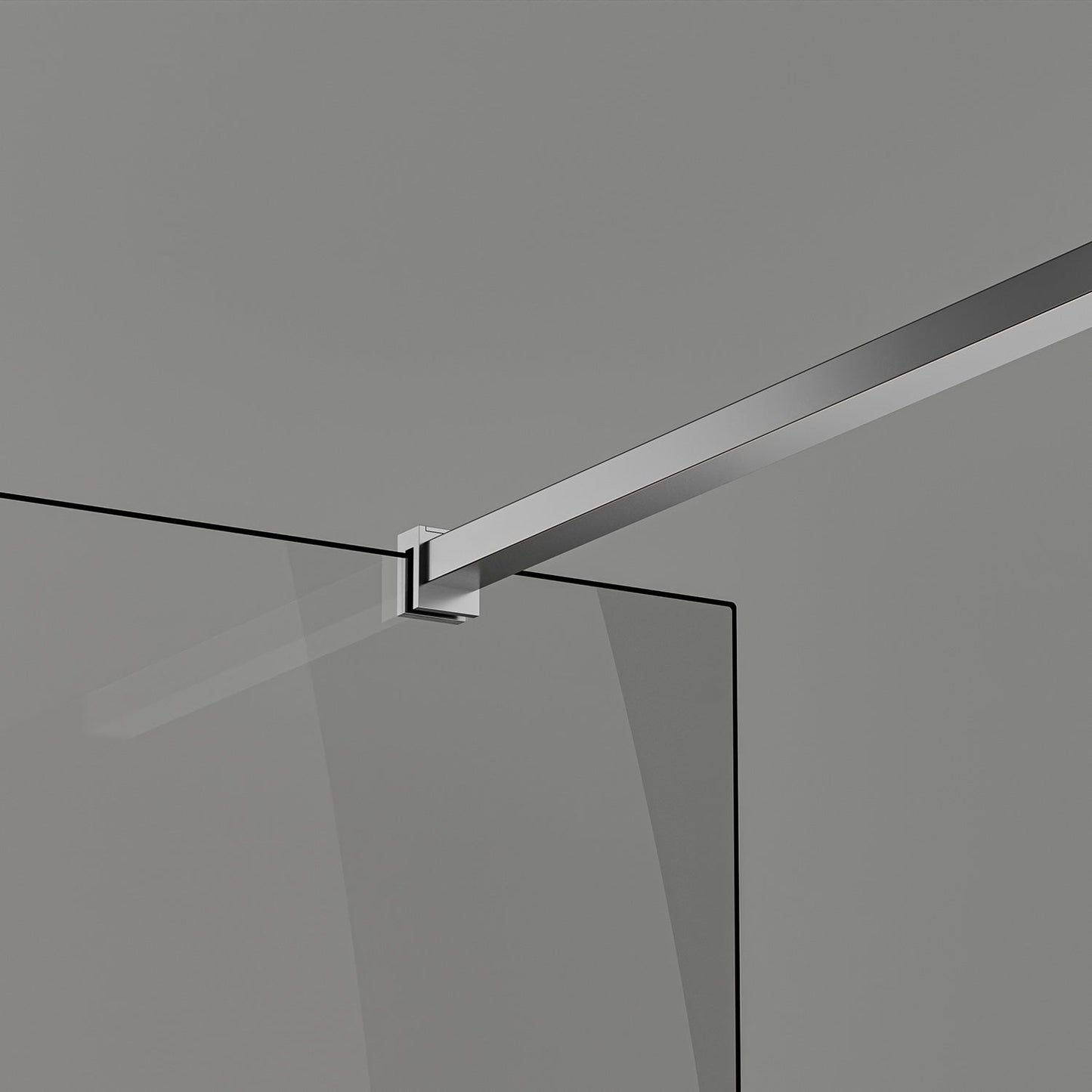 Barre de stabilisation en aluminium 140 cm recoupable pour verre 6mm et 8mm