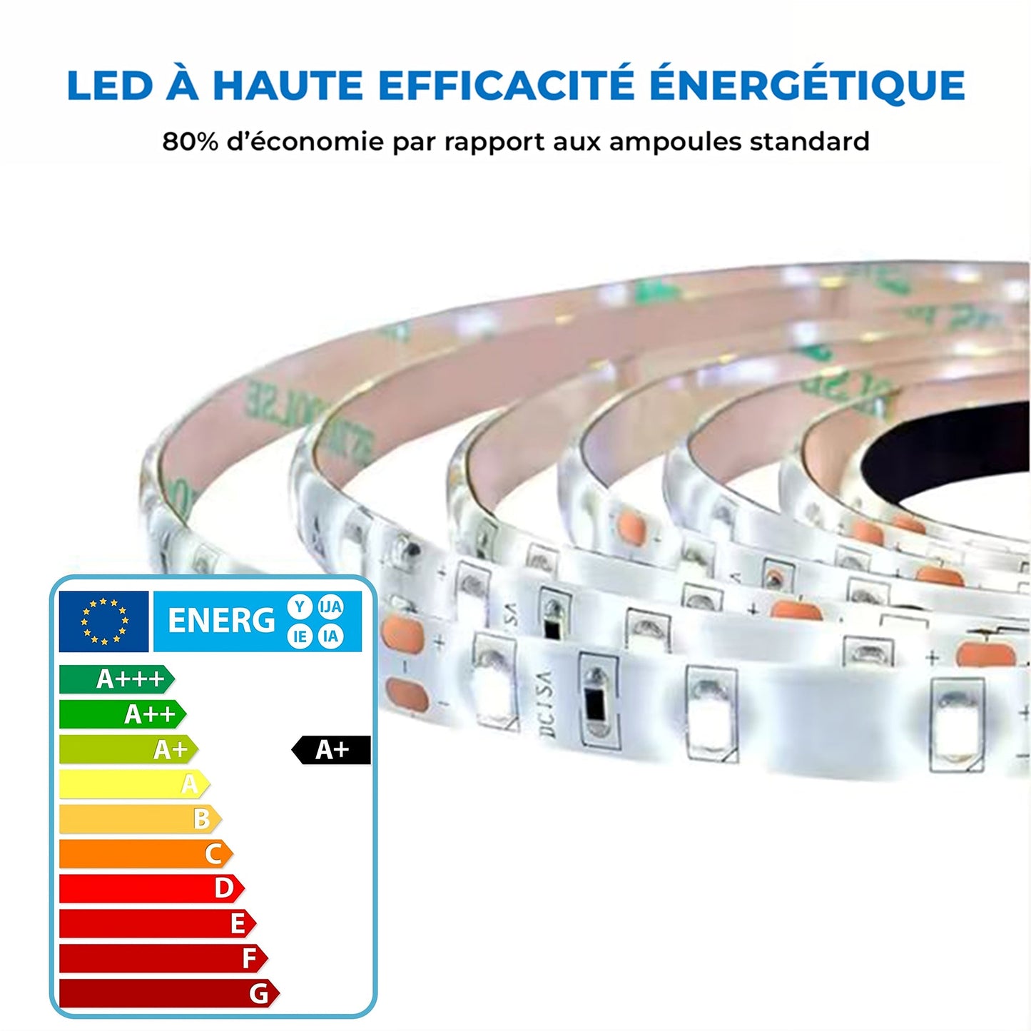 Miroir salle de bain rectangle arrondi avec éclairage d'ambiance - Lumière LED Réglable
