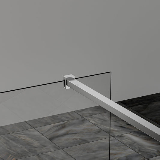 Barre de fixation 90cm recoupable en aluminium pour paroi de douche