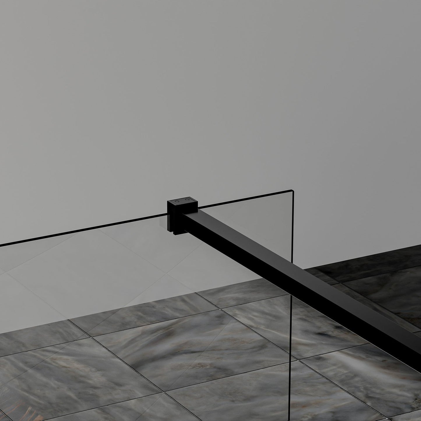 Barre de fixation 90cm recoupable en aluminium pour paroi de douche