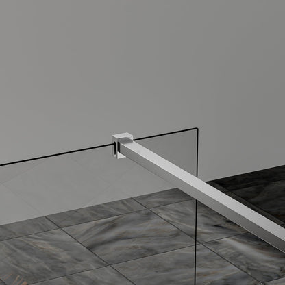 Barre de stabilisation en aluminium 140 cm recoupable pour verre 6mm et 8mm