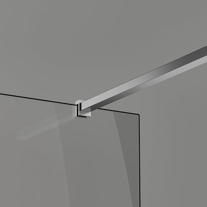 Barre de stabilisation en aluminium 140 cm recoupable pour verre 6mm et 8mm