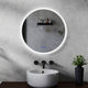 Miroir rond antibuée avec lumière LED à Luminosité réglable - 2 boutons tactiles