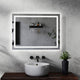 Miroir salle de bain installation réversible - température de lumière réglable