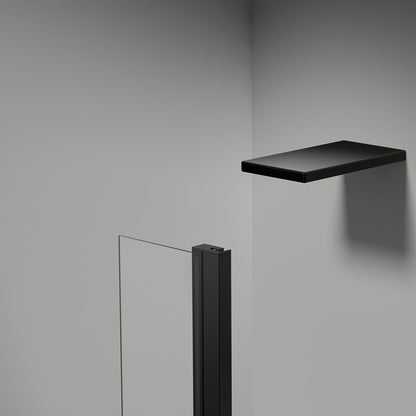 Retour pivotant seul en noir mat Largeur 30cm / 40cm / 50cm