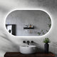 Miroir ovale réversible avec éclairage LED à luminosité dimmable lumière 2800K-6000K