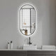 Miroir salle de bain rectangle arrondi avec éclairage d'ambiance - Lumière LED Réglable
