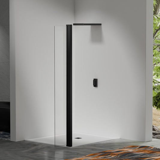Retour pivotant seul en noir mat Largeur 30cm / 40cm / 50cm