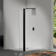 Retour pivotant seul en noir mat Largeur 30cm / 40cm / 50cm
